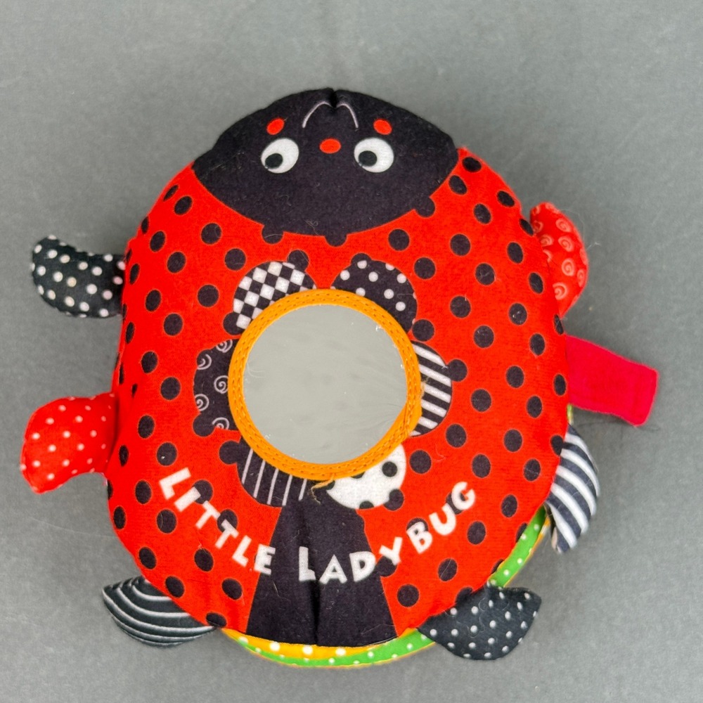 Rettore Little Ladybug Soft Cloth Book Francesca Ferri Red Black Mirror Good